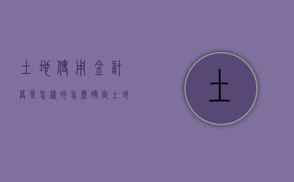 土地使用金计算是怎样的,怎么确定（土地使用金收取标准）