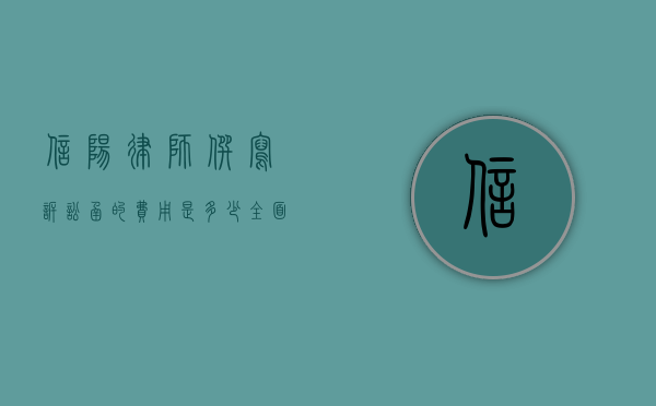 信阳律师撰写诉讼函的费用是多少？全面解析与建议