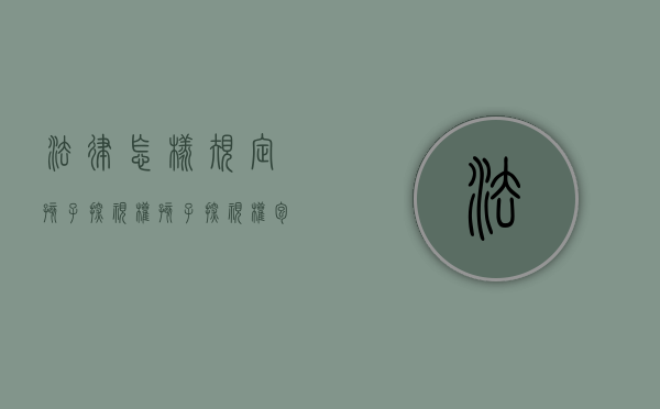 法律怎样规定孩子探视权（孩子探视权包括哪些）