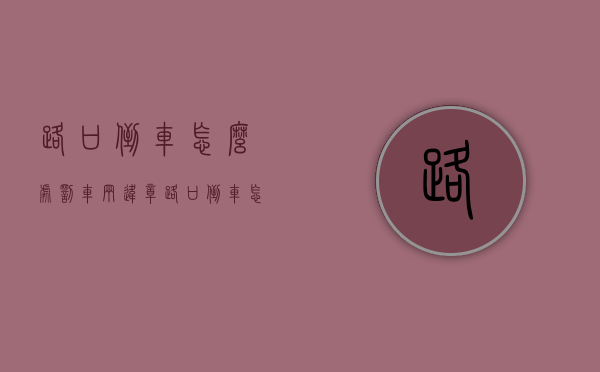 路口倒车怎么处罚车辆违章（路口倒车怎么处罚车辆视频）