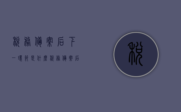 税务备案后下一环节是什么（税务备案后下一环节怎么操作）