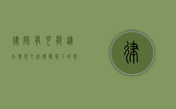 律师有可能进去吗？现今法律环境下的思考