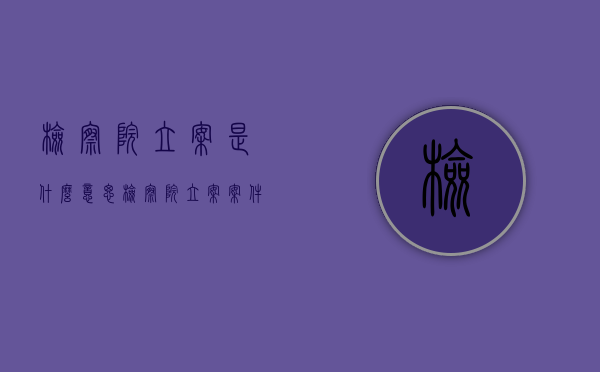 检察院立案是什么意思（检察院立案案件）