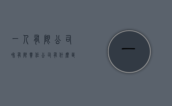 一人有限公司和有限责任公司有什么区别（一人有限公司与有限责任公司的区别）