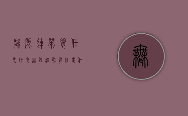 无限连带责任是什么（无限连带责任是什么意思举例说明）