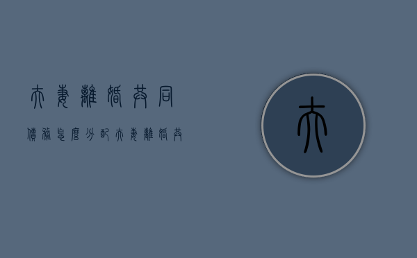 夫妻离婚共同债务怎么分配（夫妻离婚共同债务怎么分配当保人要承担吗）