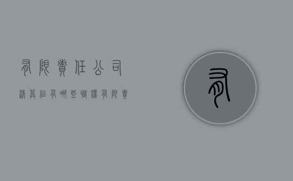 有限责任公司清算组有哪些职权（有限责任公司的清算组由股东组成吗）