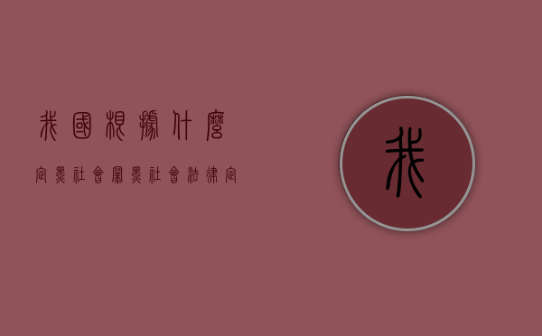 我国根据什么定黑社会罪？（黑社会法律定义）