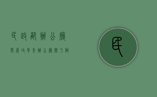 民政部办公厅、发展改革委办公厅关于做好养老服务业综合改革试点工作的通知（加大政府对民营养老机构的支持力度）