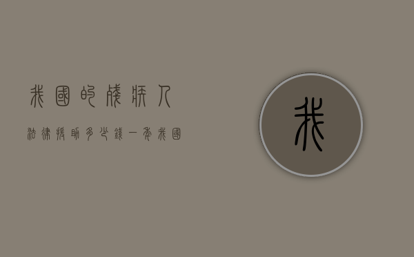 我国的残疾人法律援助多少钱一年（我国的残疾人法律援助多少钱一次）