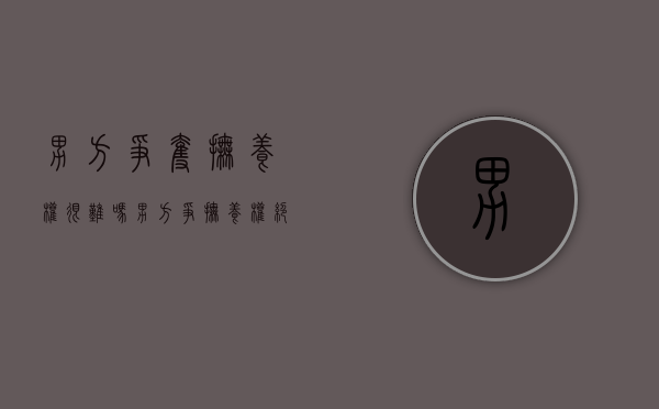 男方争夺抚养权很难吗（男方争抚养权绝招）