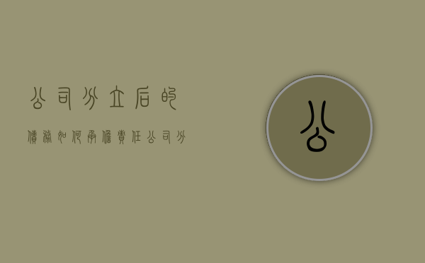 公司分立后的债务如何承担责任（公司分立后的债务承担是怎样的）