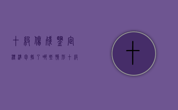 十级伤残鉴定标准包括了哪些情形（十级伤残评定标准是什么）
