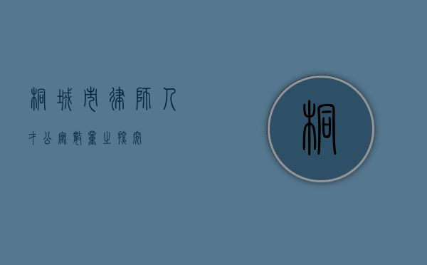 桐城市律师人才公寓数量之探究