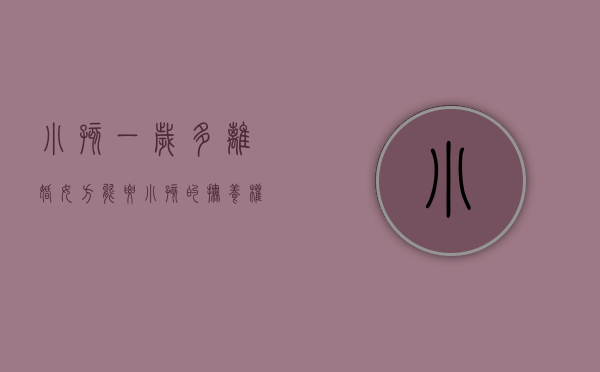 小孩一岁多离婚,女方能要小孩的抚养权吗（孩子一岁内离婚孩子判给男方还是女方）