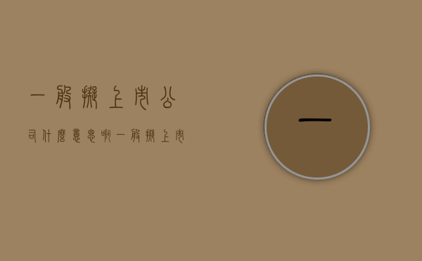 一般拟上市公司什么意思啊（一般拟上市公司什么意思呀）