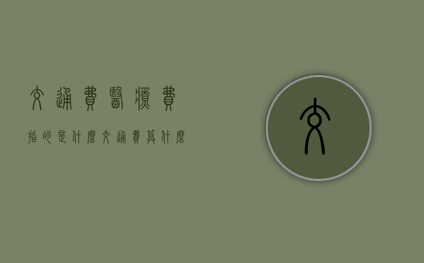 交通费医疗费指的是什么（交通费算什么费用）