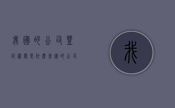 我国的公司登记机关是什么？（我国的公司登记机关是什么）