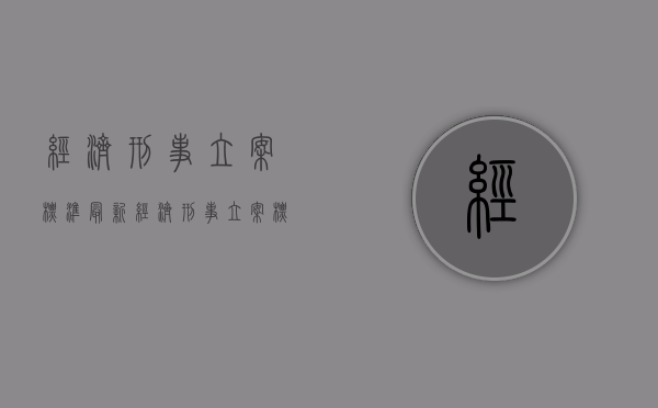 经济刑事立案标准最新（经济刑事立案标准是多少）