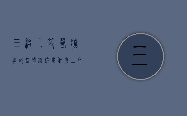 三级乙等医疗事故赔偿标准是什么（三级医疗事故是指什么事故）