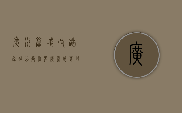 广州旧城改造还缺公共协商（广州市旧城改造）