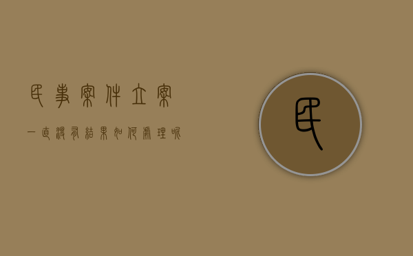 民事案件立案一直没有结果如何处理呢（民事案件立案一直没有结果如何处理好）