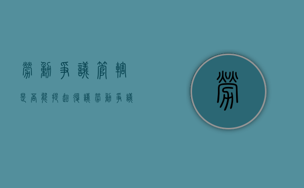 劳动争议管辖是否能提起复议？（劳动争议管辖原则）