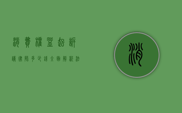 消费权益起诉请律师多少钱？全面解析法律费用与维权成本