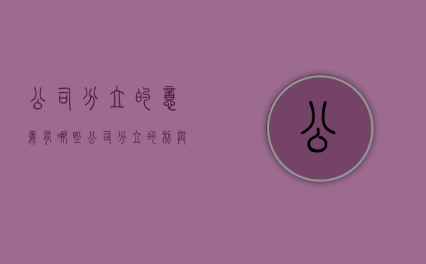 公司分立的意义有哪些（公司分立的利与弊）