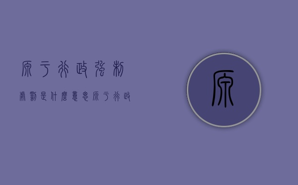 源于行政强制处罚是什么意思（源于行政强制处罚是什么违法行为）