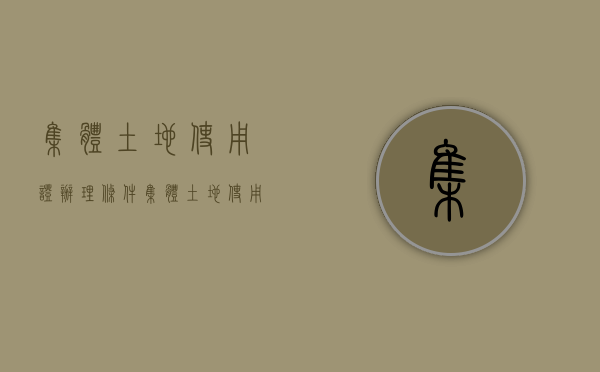 集体土地使用证办理条件（集体土地使用权证办理的流程）
