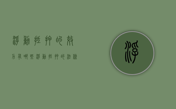 浮动抵押的效力有哪些（浮动抵押的法条）