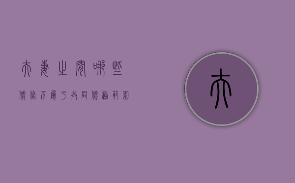 夫妻之间哪些债务不属于共同债务范围（哪些债务属于夫妻共同债务民法典）