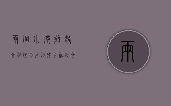 两个小孩离婚会如何判（两个孩子离婚会判给谁）