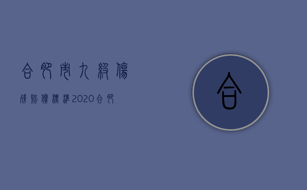 合肥市九级伤残赔偿标准2020（合肥市九级工伤能赔偿多少钱）