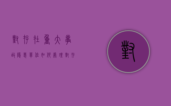 对存在重大事故隐患单位如何处理（对存在重大事故隐患的生产经营单位作出的决定）