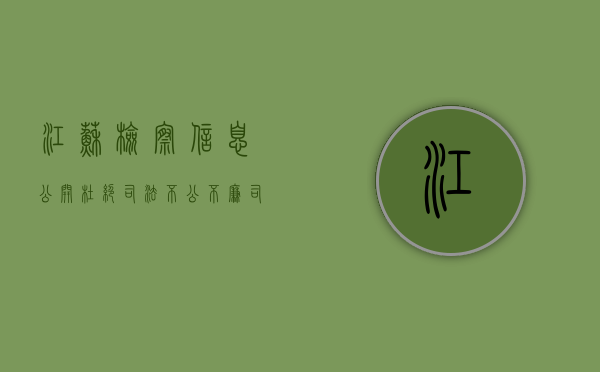 江苏检察信息公开杜绝司法不公不廉（司法廉洁问题自查）