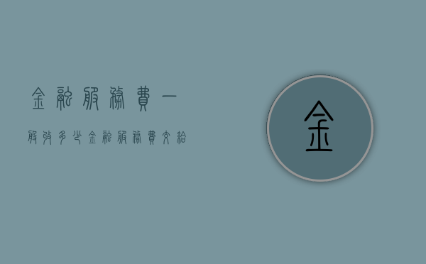 金融服务费一般收多少（金融服务费交给谁）