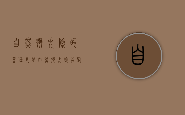 自燃损失险的责任免除（自燃损失险名词解释）
