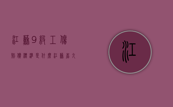 江苏9级工伤赔偿标准是什么？（江苏省九级工伤赔偿标准2023）