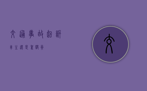 交通事故起诉车主还是驾驶员