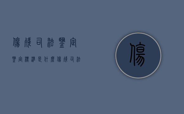 伤残司法鉴定鉴定标准是什么（伤残司法鉴定书真实图片）