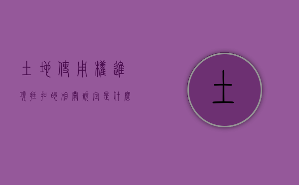 土地使用权进项抵扣的相关规定是什么意思（土地使用权进项抵扣的相关规定是什么）
