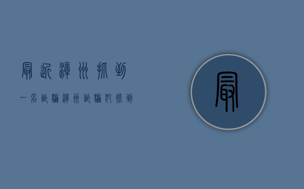 最近漳州抓到一名诈骗（漳州诈骗犯抓到了哪些人）