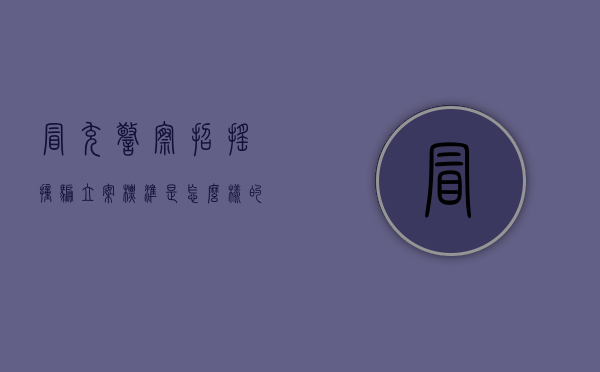 冒充警察招摇撞骗立案标准是怎么样的？（冒充警人员招摇撞骗罪）