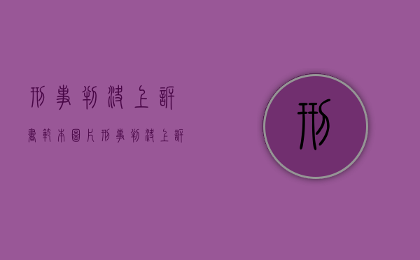 刑事判决上诉书范本图片（刑事判决上诉书范本最新）