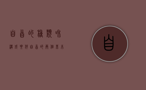 自首的种类和构成要件（自首的两个基本条件）