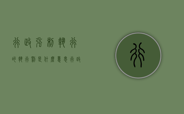 行政强制执行的执行罚是什么意思（行政处罚法强制执行）