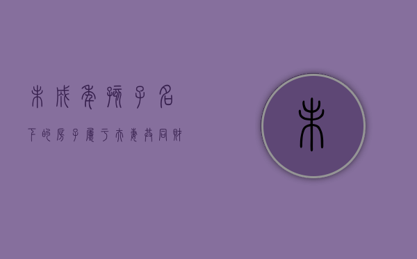 未成年孩子名下的房子属于夫妻共同财产吗（未成年子女名下房屋可以出卖吗）