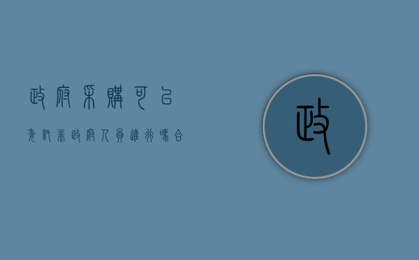 政府采购可以委托非政府人员进行吗合法吗（政府采购可以直接委托）